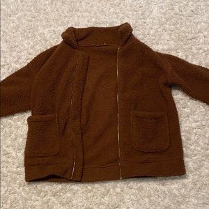 Soft brown sherpa jacket